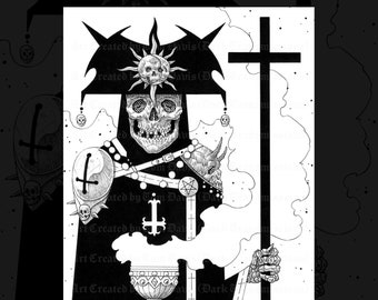 Unholy Grail (5x7 inch) (dark art print)