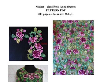 Master Class Crochet Pattern Dress "Roses of Anna" A Detailed Guide to Knitting dress Irish lace Instructions for knitting blouse Irish lace