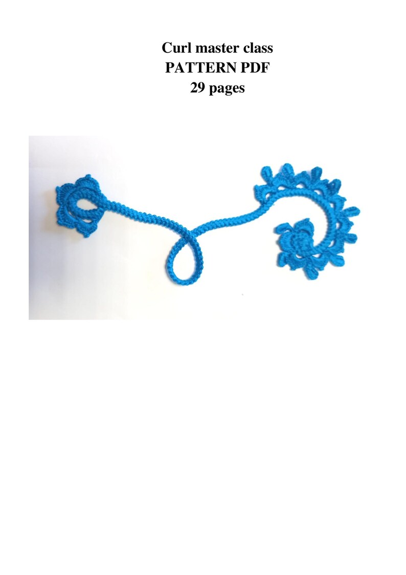 Master Class. Crochet Pattern for a Curl Motif. A Detailed Guide to ...