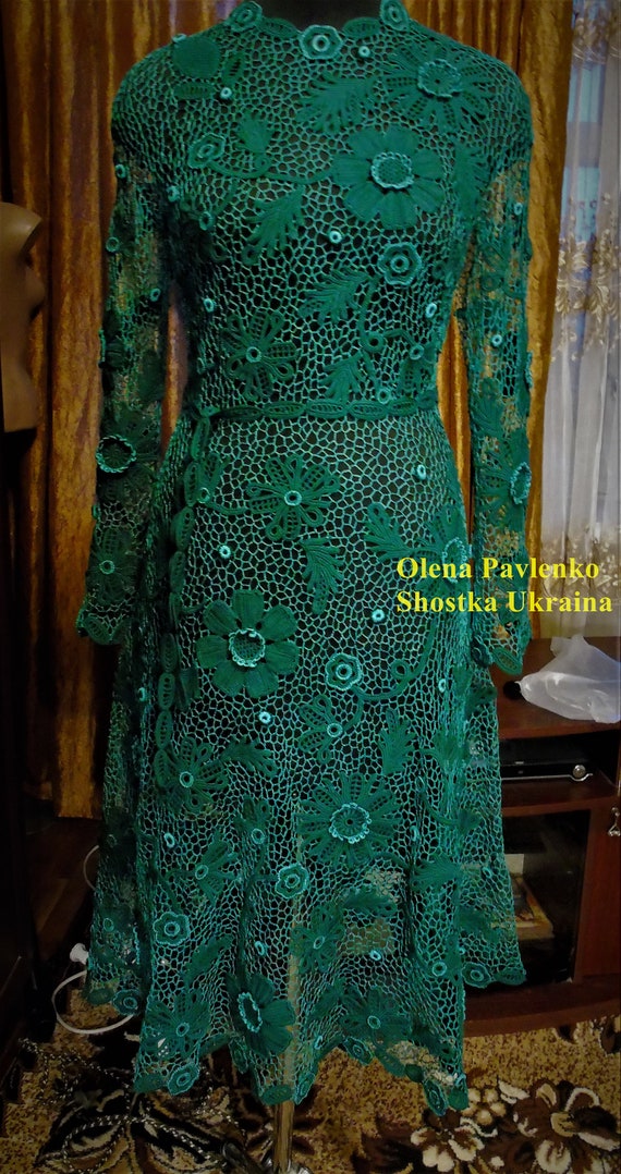 white christmas dresses Emerald Glow Sequin Crochet Maxi Cover-Up - Hunter G main image 0