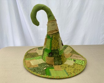 forest Wizard hat, Witch of the Forest, Hedge Witch, Earth Witch hat, enchanted, herb wood witch