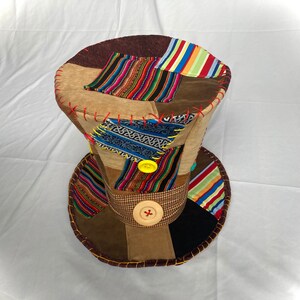 Mad Hatter hat, costume hat, Burning man, carnival top hat, men's top hat, hobo clown, Festival hats image 2