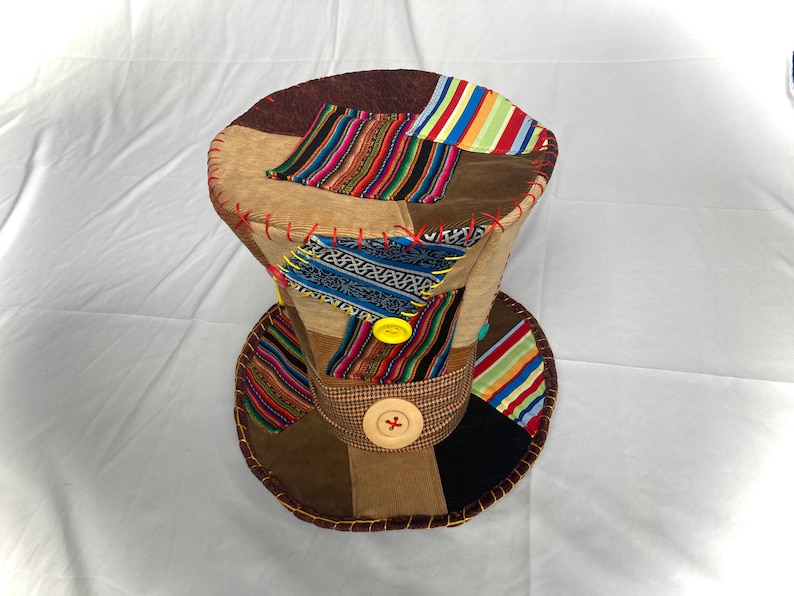 Mad Hatter hat, costume hat, Burning man, carnival top hat, men's top hat, hobo clown, Festival hats image 2