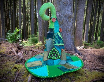 Witch hat, Wizard hat, Witch costume, Adult Witches hat, Druid, Renaissance Fair, burning man hat, wizard costume
