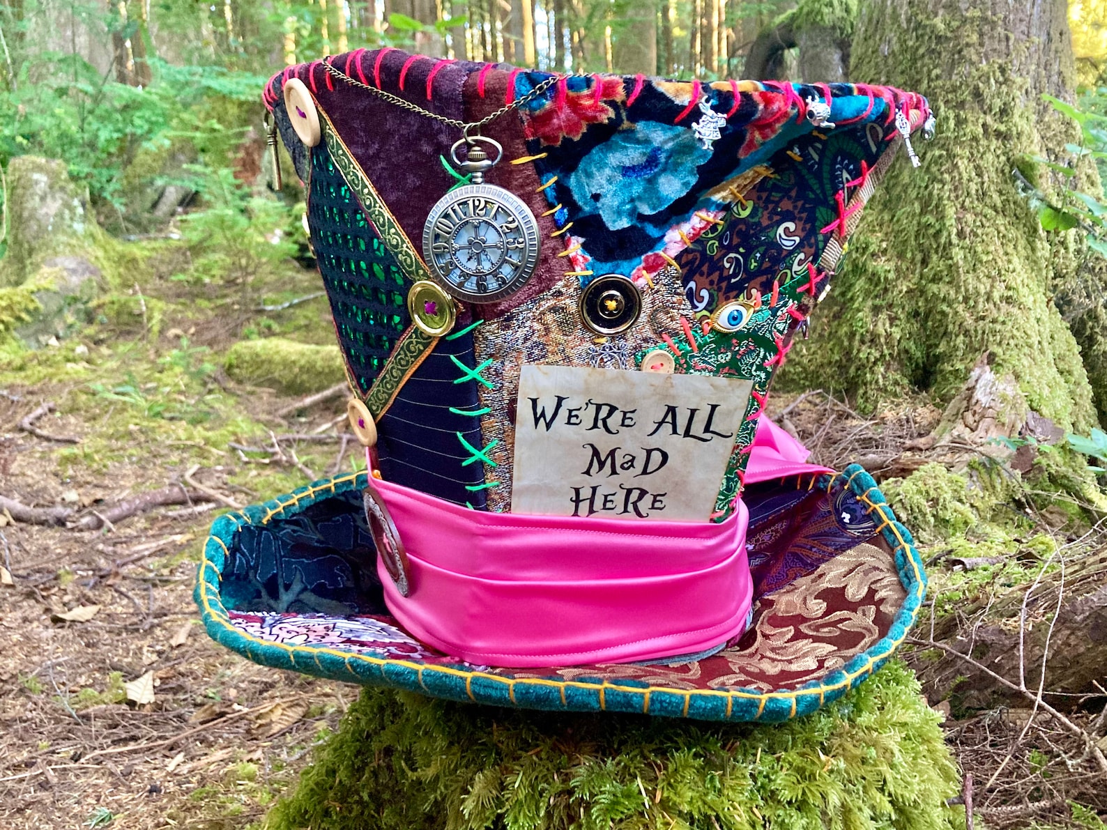 Mad Hatter Hat. Top Hat. Burning Man Hat. Custom Patchwork. Etsy