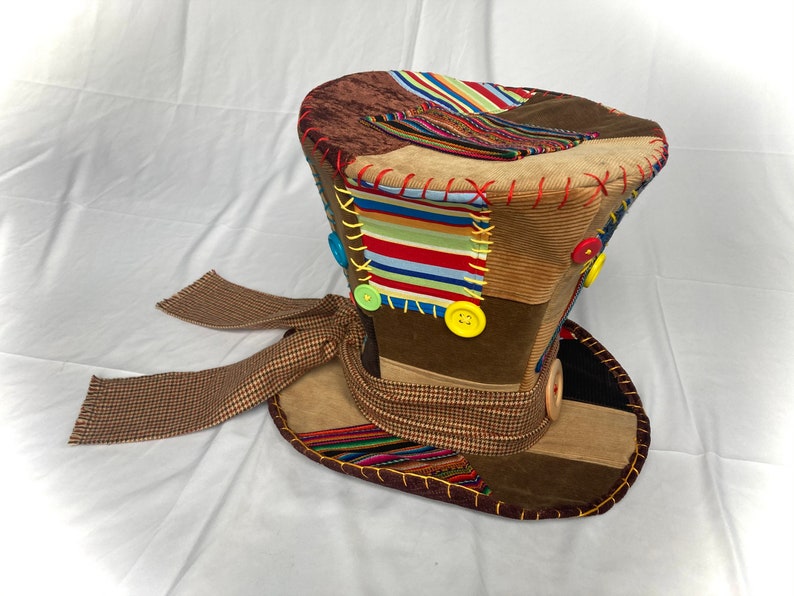 Mad Hatter hat, costume hat, Burning man, carnival top hat, men's top hat, hobo clown, Festival hats image 6