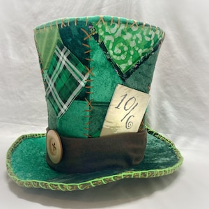 Verrückte Hutmacher Hut. Kobold Zylinder. St. Patrick&#39;s Day. Herren Hochzeitshut. Alice im Wunderland. Kaffeekränzchen. Trachten-Hut.