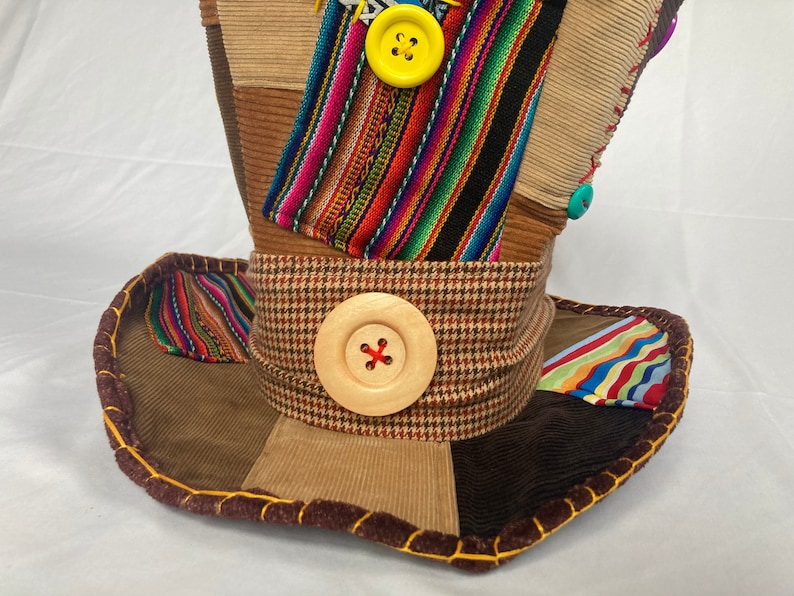 Mad Hatter hat, costume hat, Burning man, carnival top hat, men's top hat, hobo clown, Festival hats image 4