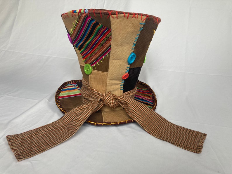 Mad Hatter hat, costume hat, Burning man, carnival top hat, men's top hat, hobo clown, Festival hats image 5