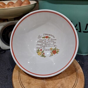 Vintage Ceramic Italian Spaghetti bowl made by La Primula. Vintage Pasta bowl. Italian ceramic pasta serving dish. image 7