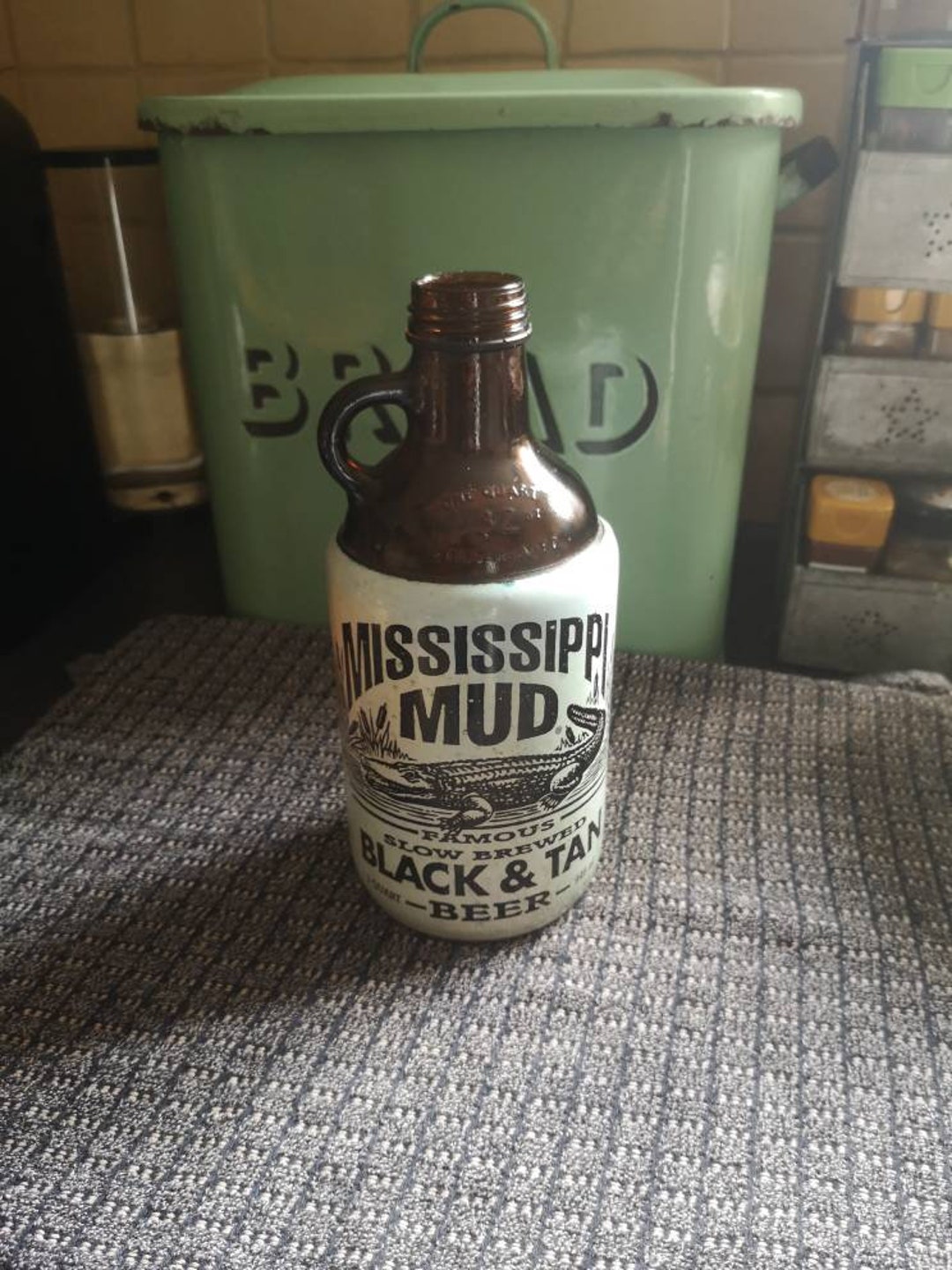 Vintage Mississippi Mud Empty Beer Bottle. Amber Glass Black Etsy