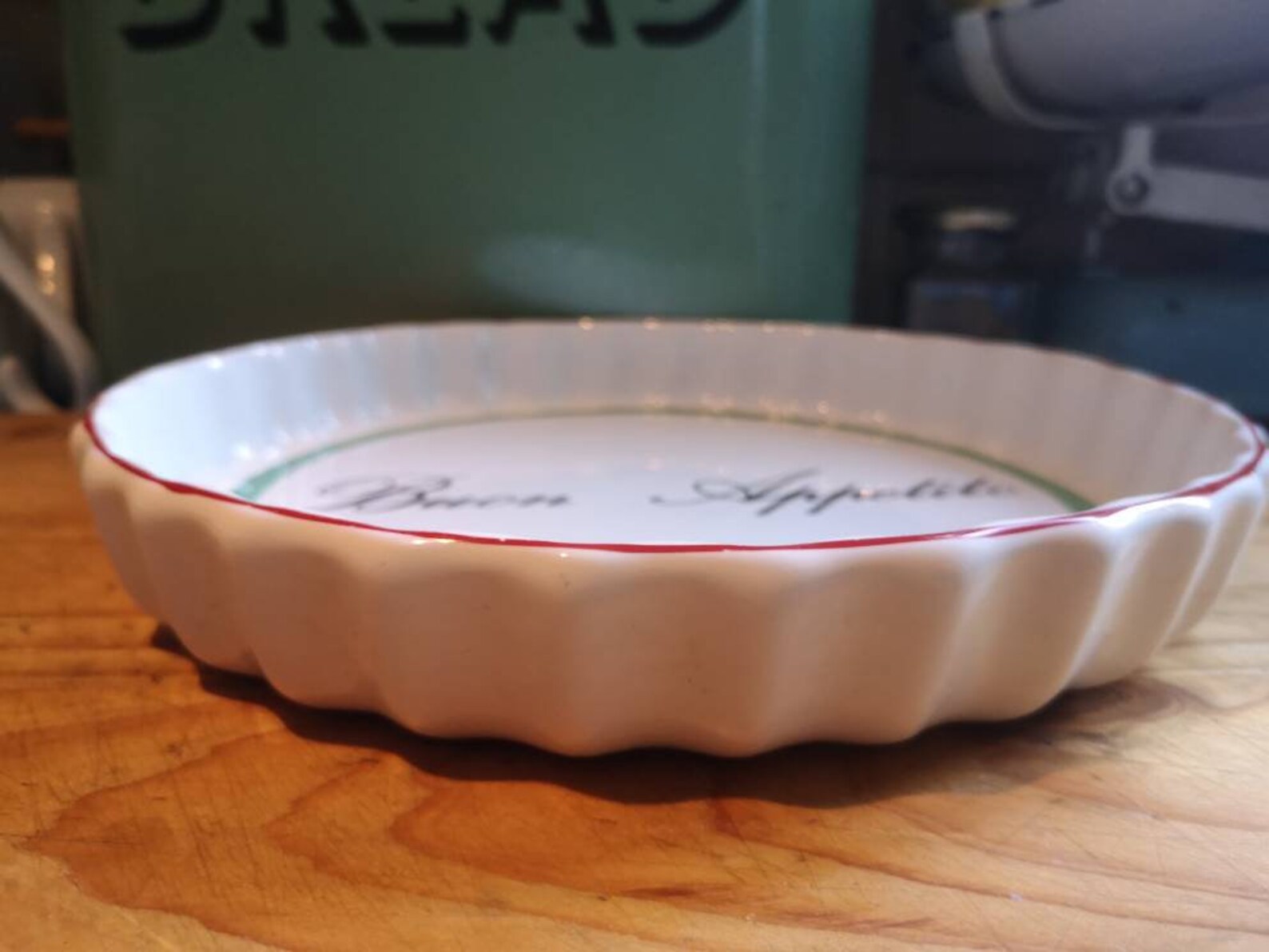 Ashley Ceramics vintage Flan Pie dish with the Wording Buon Etsy