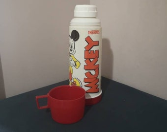 Vintage 1987 Mickey Mouse Disney Thermos Retro Disney Hot