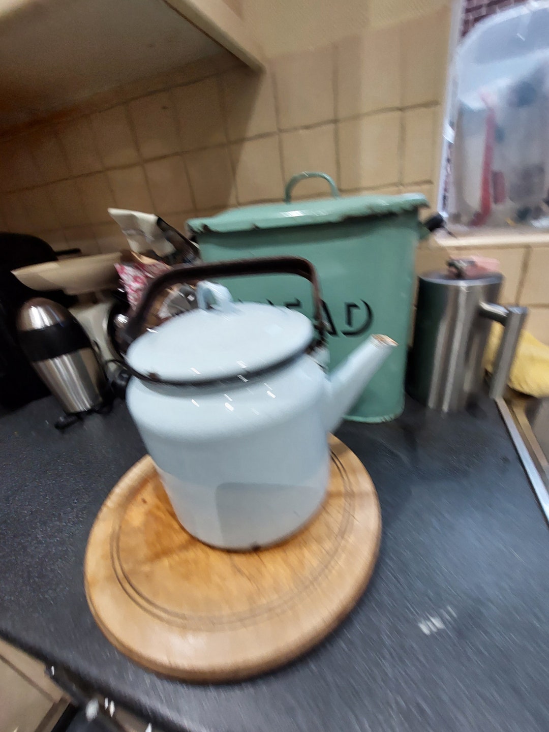 Vintage 1950s Duck Blue Enamelware Kettle. Vintage US Enamel Etsy