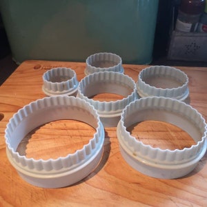 Vintage 1970s plastic Pastry Cutters Cooking Baking utensils