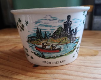 vintage des années 1950 irlandais voyage touristique en céramique Sugar Bowl. décor de cuisine vintage.