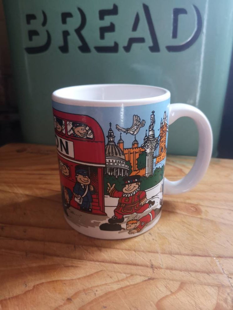 Café Vintage London Souvenir/Tea Mug/Beaker Red Bus London Etsy France