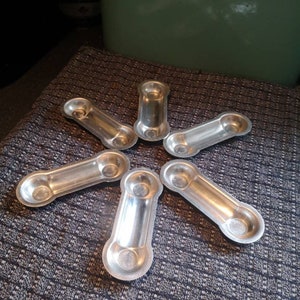 Vintage Nutbrown Aluminium Eclaire / Sponge finger moulds. Vintage kitchen utensils. Vintage Bakeware.