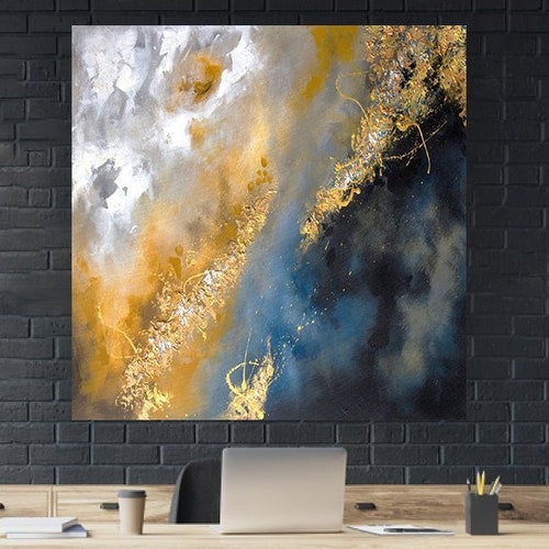 Abstract Painting Original Large Gold Painting Contemporary - Etsy
