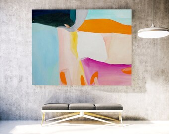 abstract canvas art etsy