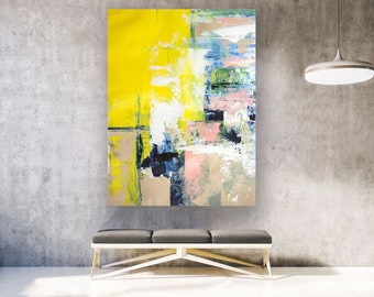 abstract canvas art etsy