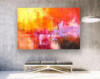 abstract canvas art etsy