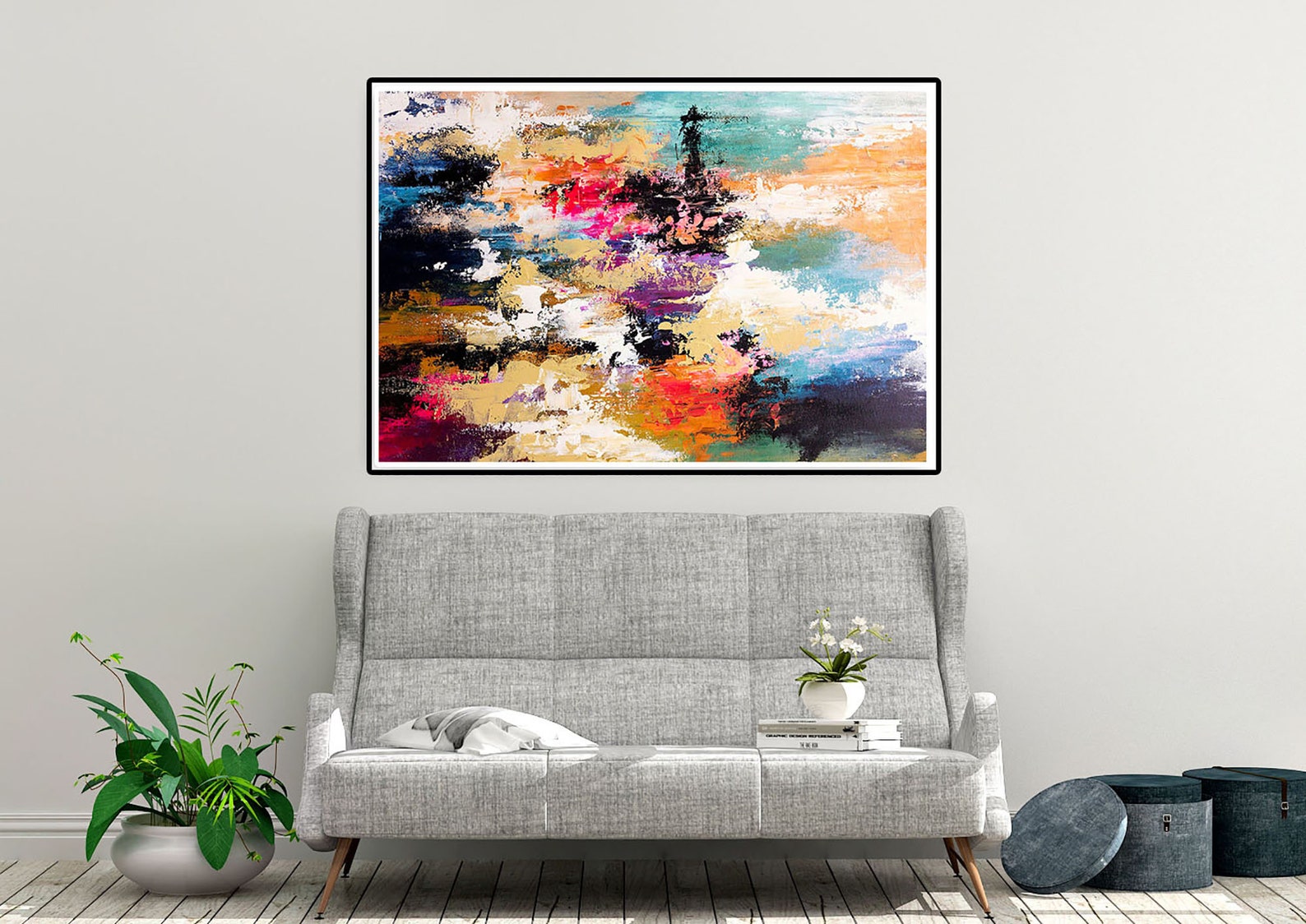 Large Office Wall Art Modern Abstract Art Abstract Painting - Etsy