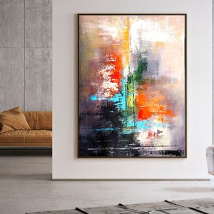 Extra Large Abstract Art Original Painting, Acrylic Painting, Bathroom ...