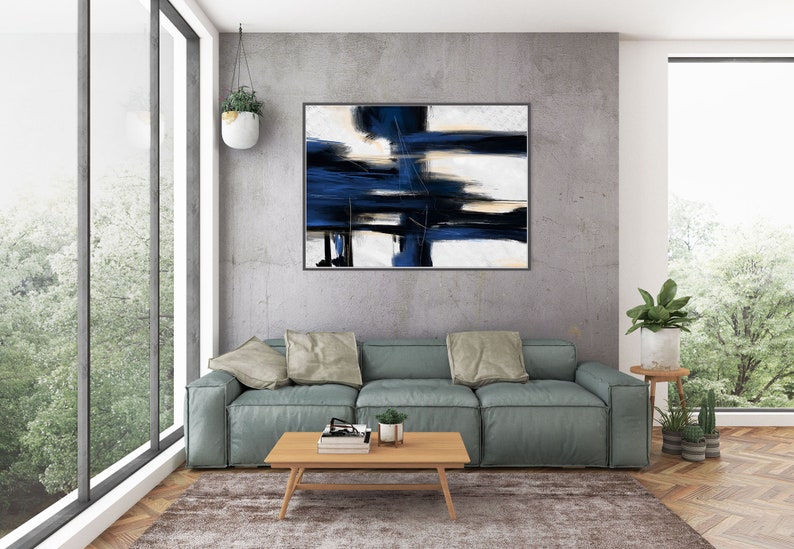 Extra Large Wall Art,Minimal Abstract Painting,Contemporary Painting on Canvas,Large Canvas Art,Huge Abstract Painting,Living Room Pa0011 image 9