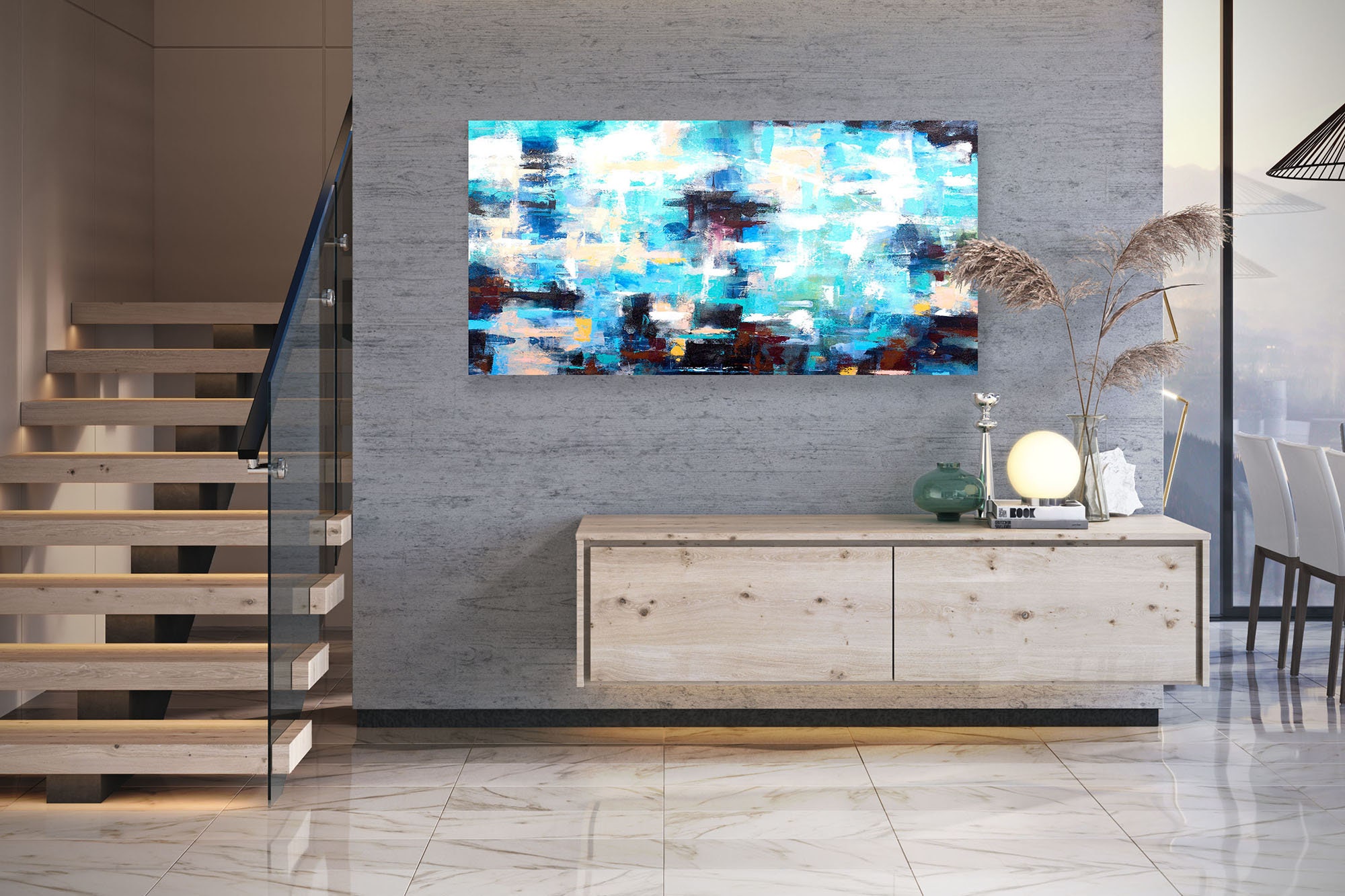 Large Wall Canvas Art Office Decor Modern Art Paintings On Etsy