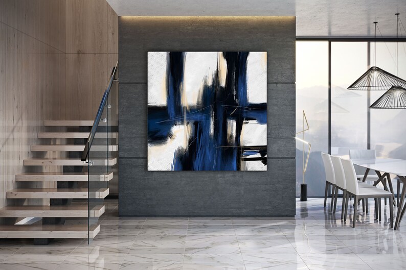 Extra Large Wall Art,Minimal Abstract Painting,Contemporary Painting on Canvas,Large Canvas Art,Huge Abstract Painting,Living Room Pa0011 image 6