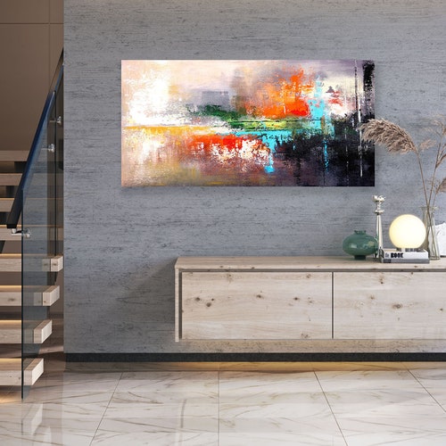 Extra Large Wall Art Original Art Bright Abstract Original - Etsy