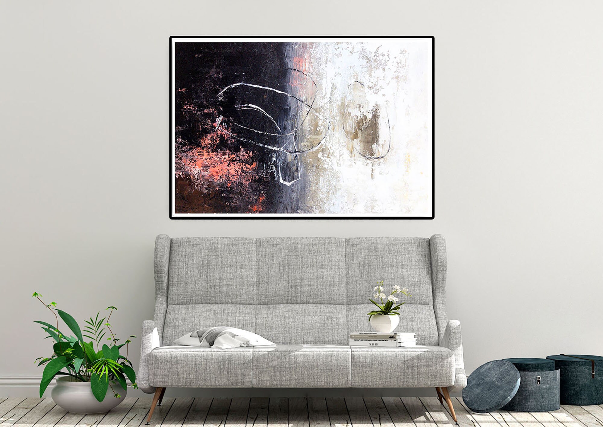 Original Abstract Painting farmhouse Decor Paintings on Etsy Polska