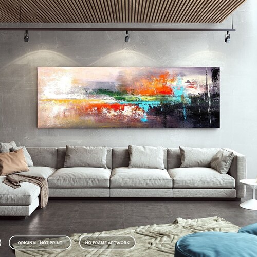Extra Large Wall Art Original Art Bright Abstract Original - Etsy