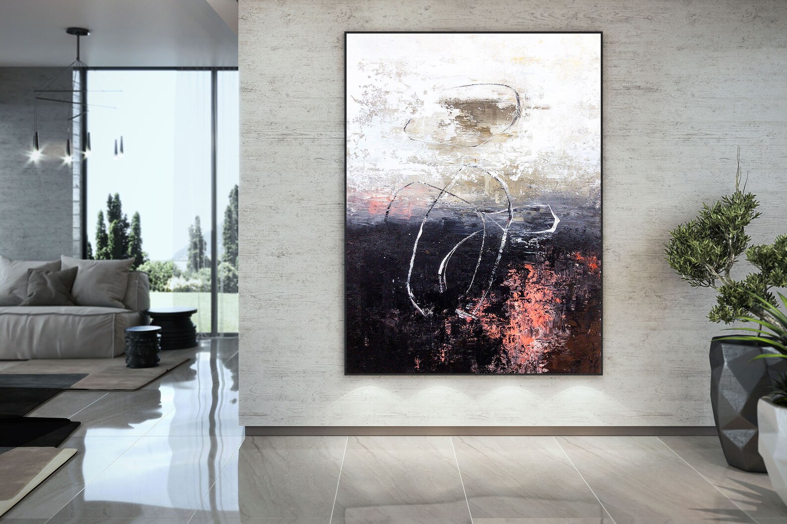 Original Abstract Painting farmhouse Decor Paintings on Etsy Polska