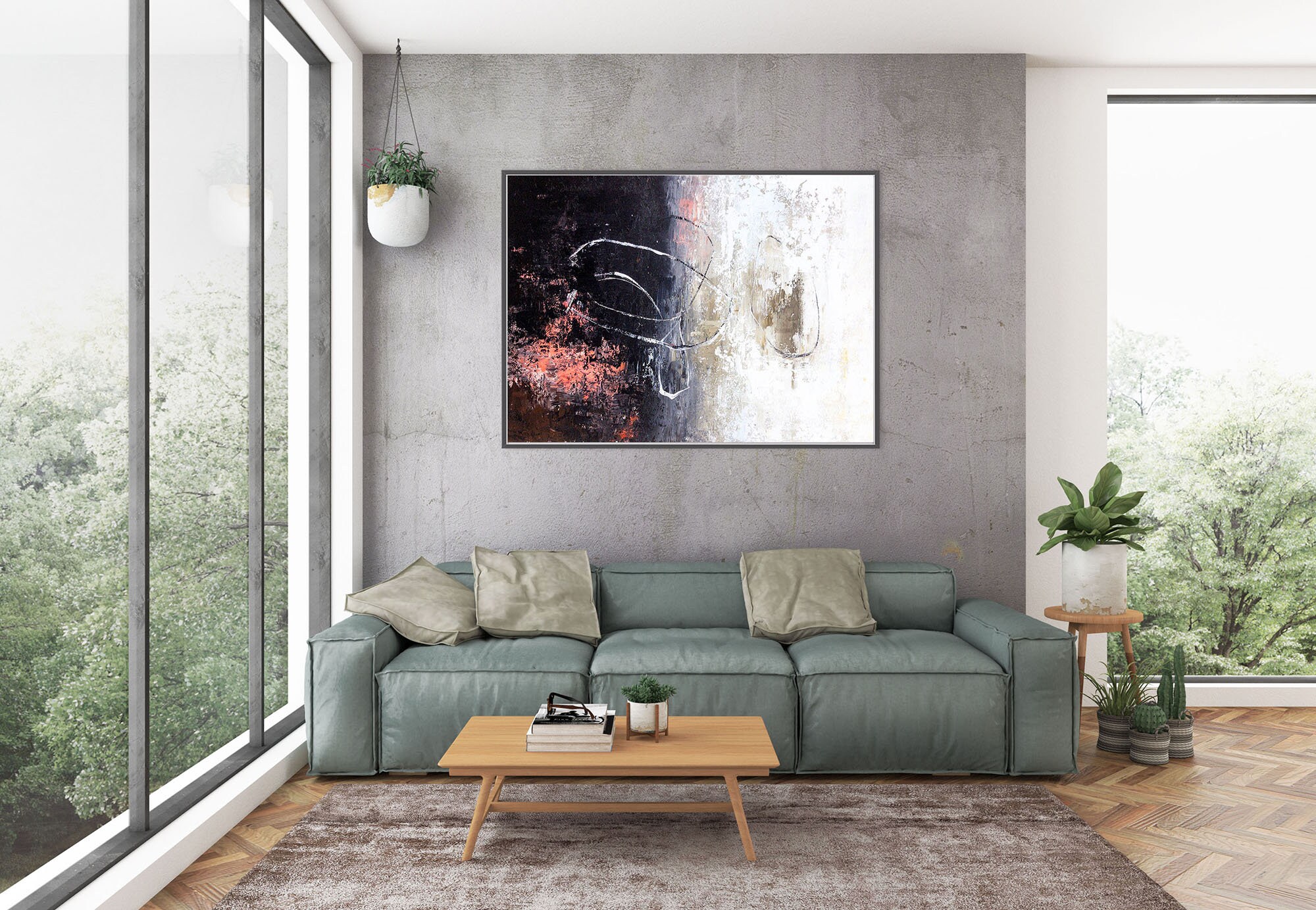 Original Abstract Painting farmhouse Decor Paintings on Etsy Polska