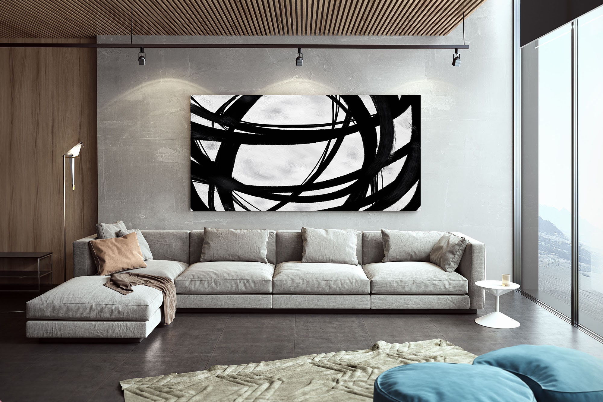 Extra Large Wall Artminimal Abstract Paintingcontemporary | Etsy