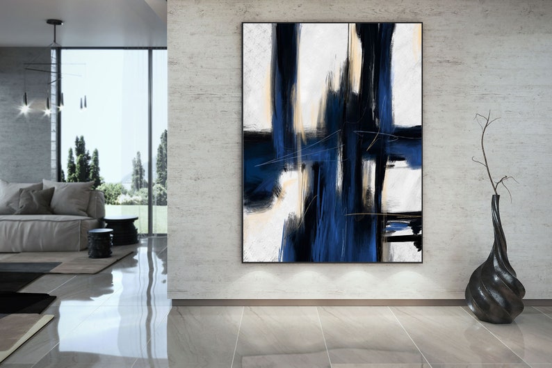 Extra Large Wall Art,Minimal Abstract Painting,Contemporary Painting on Canvas,Large Canvas Art,Huge Abstract Painting,Living Room Pa0011 image 4