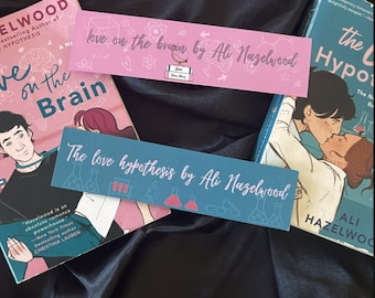 Ali hazelwood bookmark, The Love Hypothesis Bookmark, Love on the Brain Bookmark, Ali hazelwood merch, Romance book merchandise, booktok