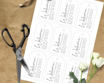 Welcome Tag, Welcome To our Wedding, Wedding Gift Tag, Editable Digital Download, Wedding Day, Instant Download, Wedding gift idea