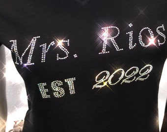 Custom Bridal gift, Mrs. Bride Bling Tshirt, The Bride Bling shirt, Bride shirt, Bride Gift, Mrs. Tank, Bling Bride Tshirt, Bride Tank