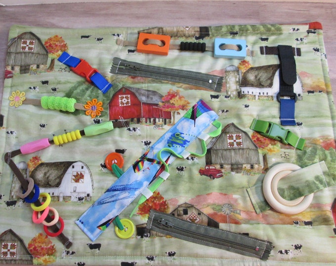 Fidget Quilt, Alzheimer's, Dementia, Anxiety Quilt, Restless Hands, ADHD, Autism, Special Needs