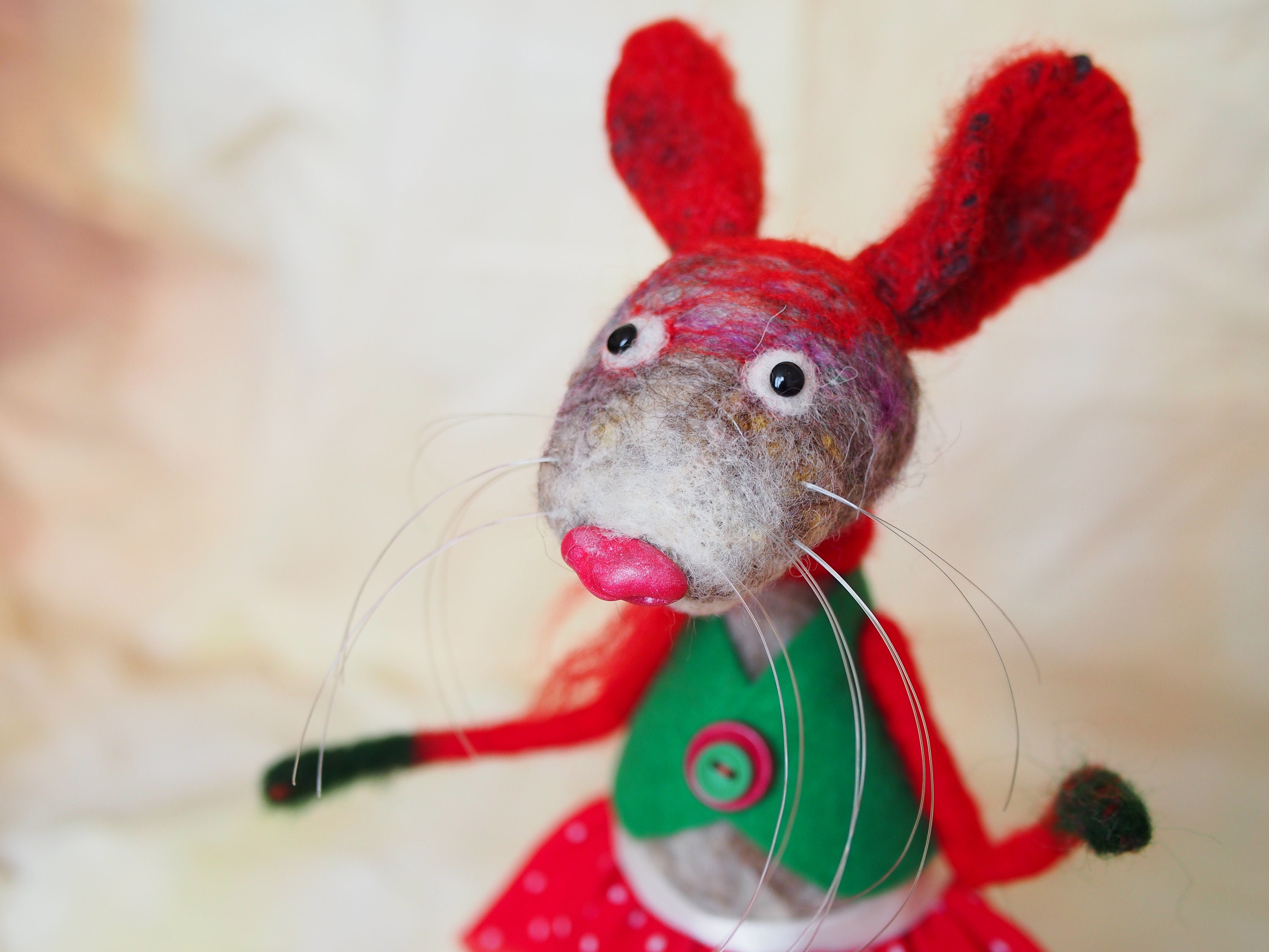 Waldorf doll Mouse Toy Rat Toy Mice Felt Art doll animal Etsy