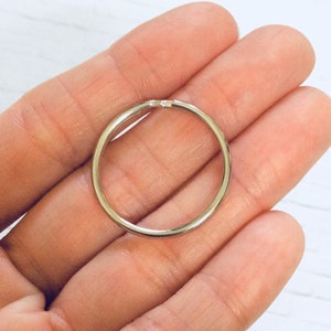 1 Silver Keychain Split Key Ring