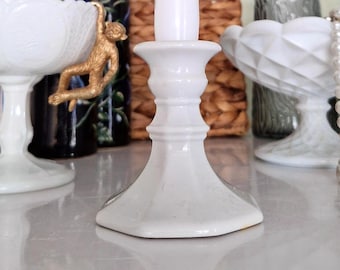 Candelabro vintage de porcelana blanca Pfaltzgraff Heritage de los años 80/90