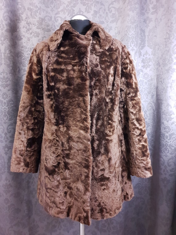 60s/70s Vintage Brown Teddy Bear Real Shearling F… - image 4