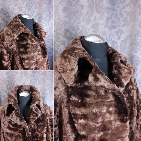 60s/70s Vintage Brown Teddy Bear Real Shearling F… - image 5