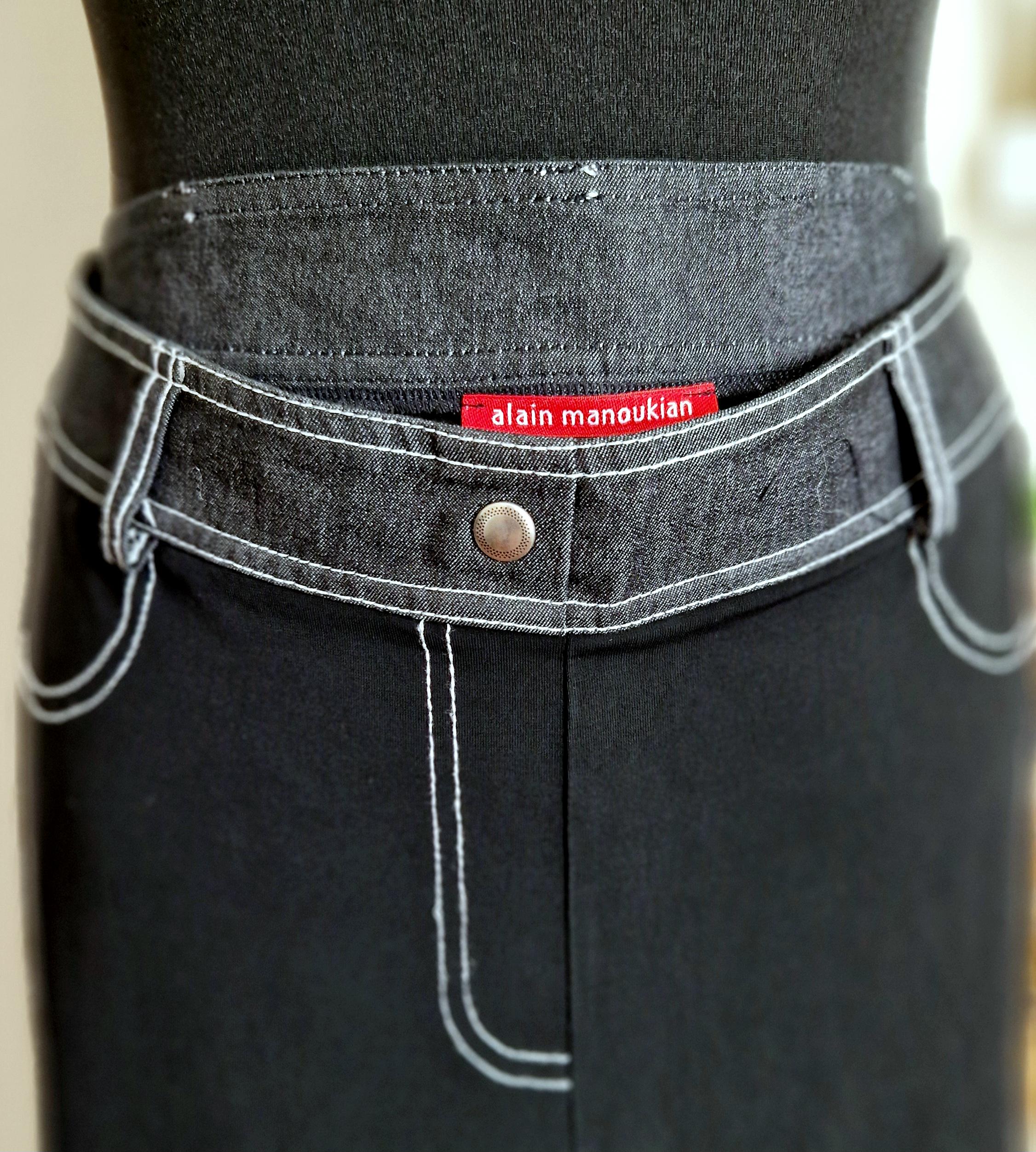 90s Vintage Alain Manoukian Black Wide-leg Classic High-waisted  display picture 1