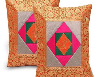DuoPhi Juego De 2 Fundas De Almohada Con Figuras Geométricas Abstractas, Fondo Amarillo, Funda De Cojín Para Sofá O Cama, 12 X 20 Pulgadas, Funda De Almohada Lumbar