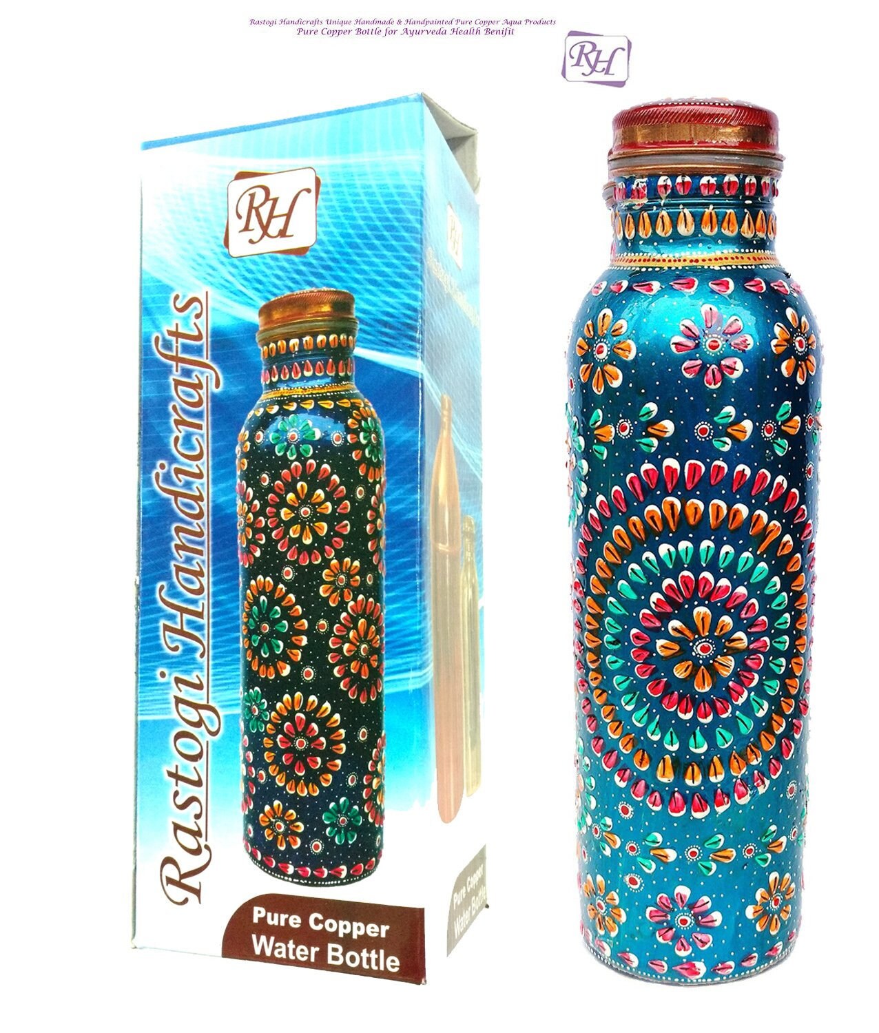 900 ML Pure Copper Water Bottle - Hydrate In Style! | Ubuy